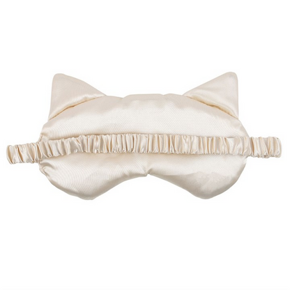 White Cat Face Satin Eye Mask 🇬🇧