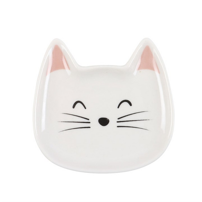 White Cat Face Trinket Dish 🇬🇧