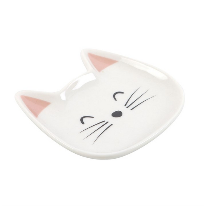 White Cat Face Trinket Dish 🇬🇧