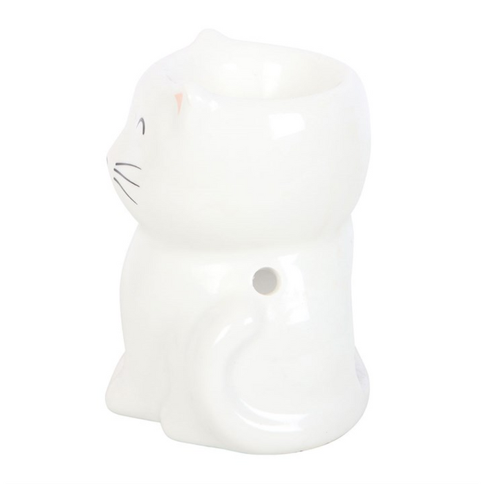 White Happy Cat Oil Burner 🇬🇧