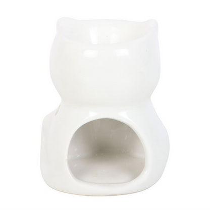 White Happy Cat Oil Burner 🇬🇧