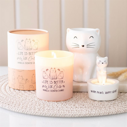 White Happy Cat Oil Burner 🇬🇧