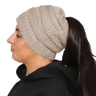 Womens Ponytail Beanie Hat 🇬🇧