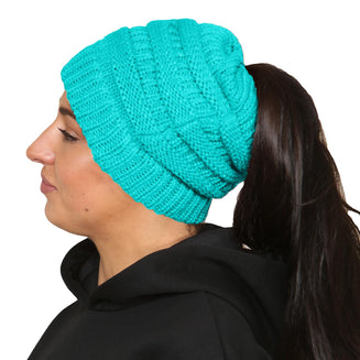 Womens Ponytail Beanie Hat 🇬🇧