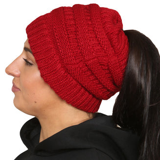 Womens Ponytail Beanie Hat 🇬🇧