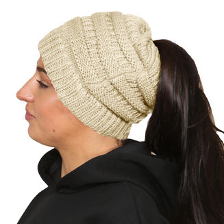 Womens Ponytail Beanie Hat 🇬🇧
