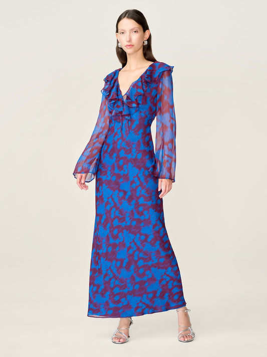 Yvette Dress in Wild Fern Print